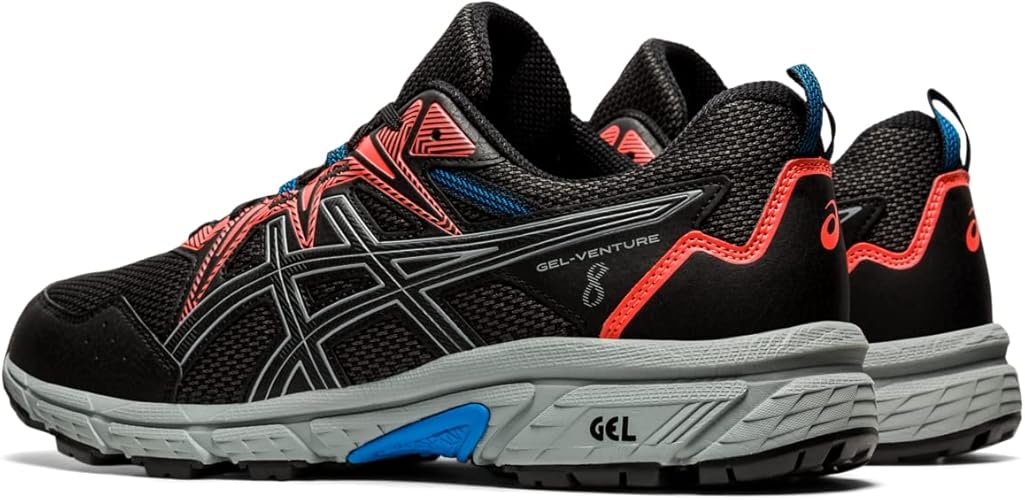 ASICS Men's Gel-Venture 8 Running Shoes-Black, Orange